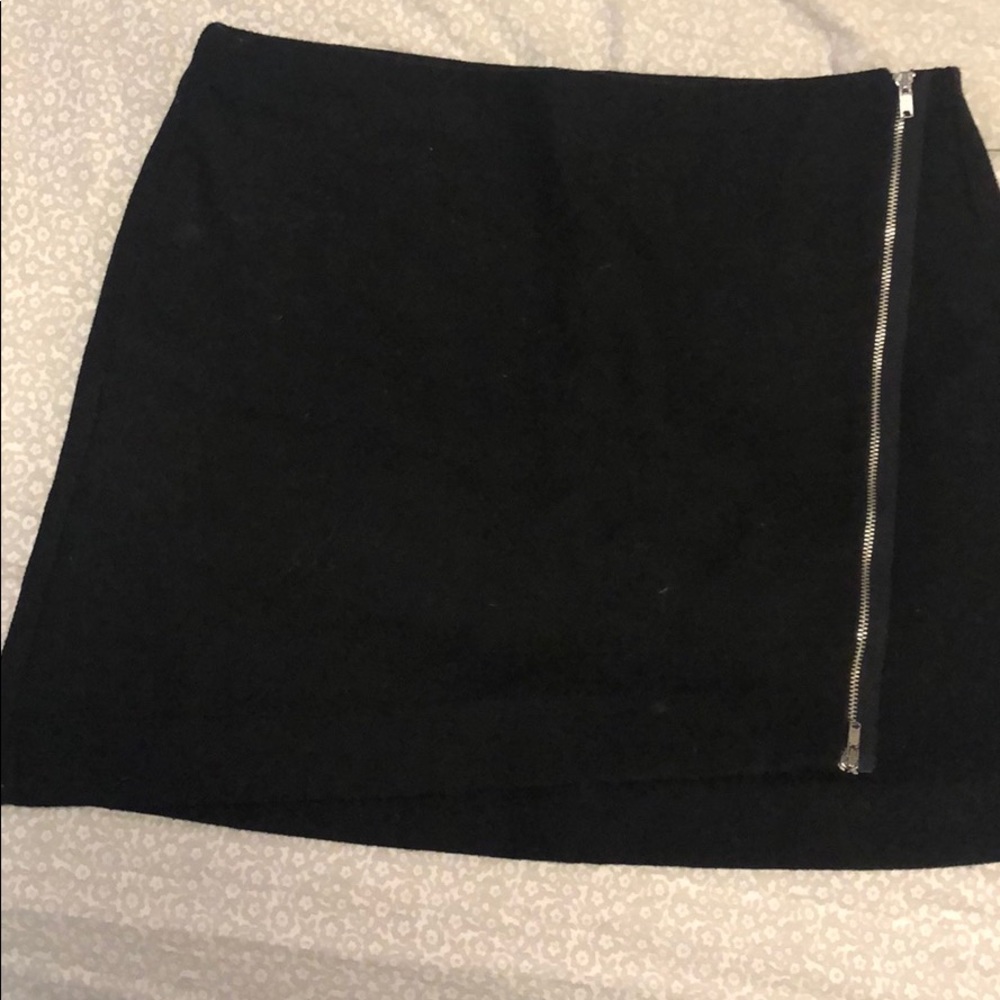 GAP black wool wrap skirt